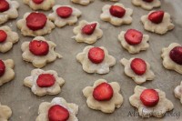 ciasteczka drożdżowe rabarbar truskawki morele ciastka