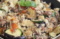 bakłażan cukinia kuskus mielone danie jednogarnkowe cukinii bakłażana szybkie danie