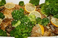 kurczak cytrynowy cytryna brokuły sezam imbir