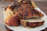 schab faszerowany jabłko goździki obiad pieczony